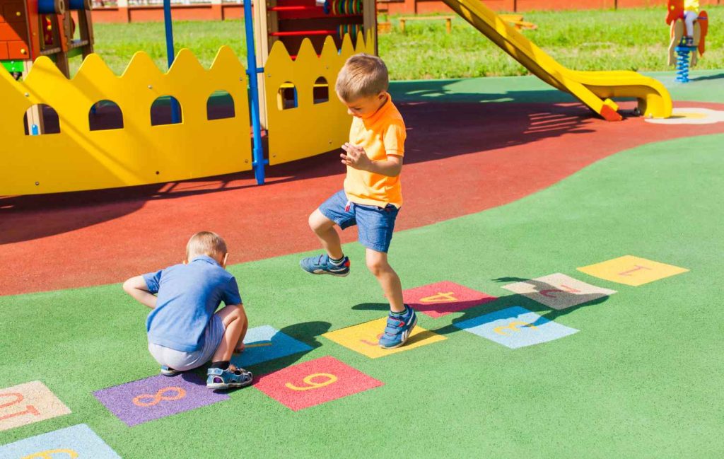 Yard and play facilities for children